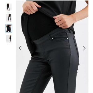NWT U Bliss Maternity high waisted coated jeans 10